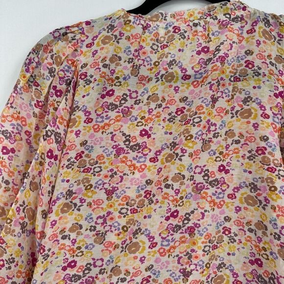 APiece Apart  Everlasting Floral Top Slipper Size 0 XS‎ Pink Feminine Romantic - Picture 8 of 10